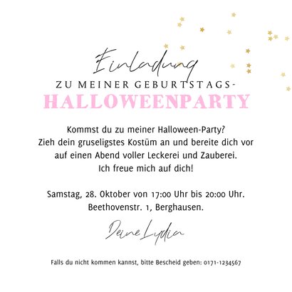 Einladung Halloween-Kindergeburtstag kleines Gespenst 3