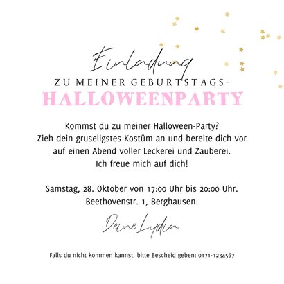 Einladung Halloween-Kindergeburtstag kleines Gespenst 3