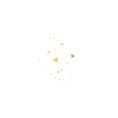 Einladung Hochzeit/Taufe mintgrünes Aquarell & Goldherzchen Rückseite