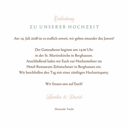 Einladung Hochzeit Trachtenlook 3