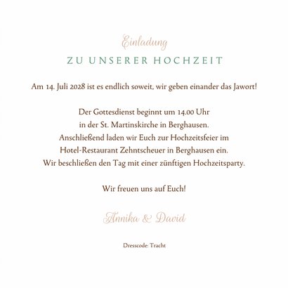 Einladung Hochzeit Trachtenlook 3