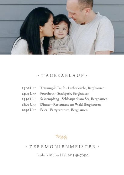 Einladung Hochzeit & Taufe Foto und Datum 2