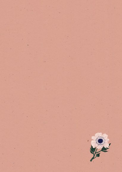 Einladung Jugendweihe Foto & Anemonen Rückseite