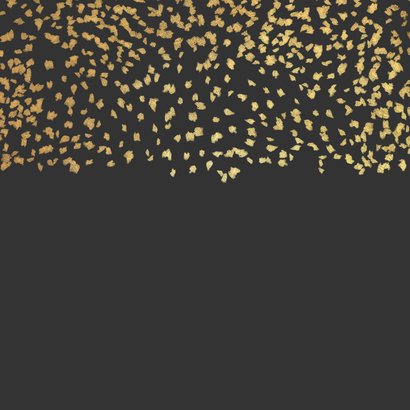Einladung Jugendweihe Goldkonfetti Foto Rückseite