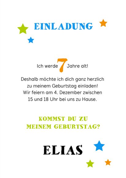 Einladung Kindergeburtstag Kreidelook Foto Send a Smile