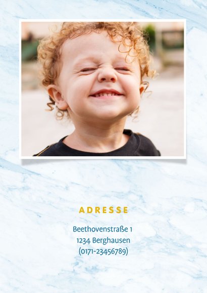 Einladung Kindergeburtstag mit HURRA Luftballonschrift Junge 2