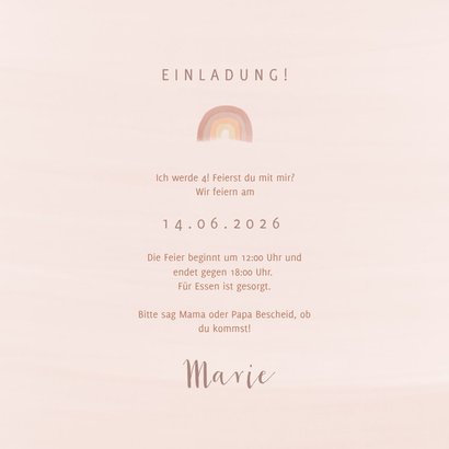 Einladung Kindergeburtstag Pastell Regenbogen & Foto 3