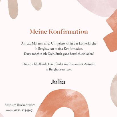 Einladung Konfirmation einzigartige Illustrationen & Kupfer 3