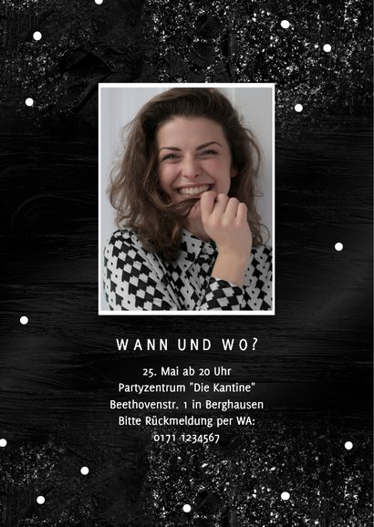 Einladung Mottoparty Black & White 2