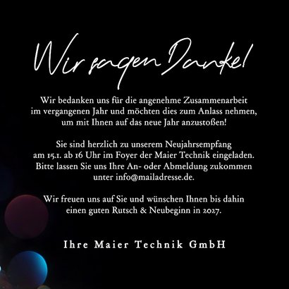 Einladung Neujahrsempfang 2027 abstrakt 3