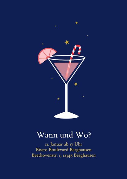 Einladung Neujahrsempfang Cocktails & Sternchen 2
