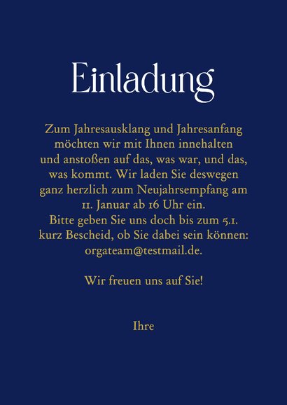 Einladung Neujahrsempfang Cocktails & Sternchen 3
