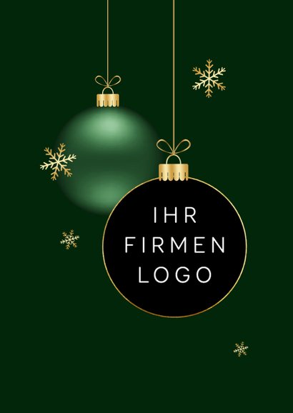 Einladung Personal Weihnachtsparty Goldkugel 2