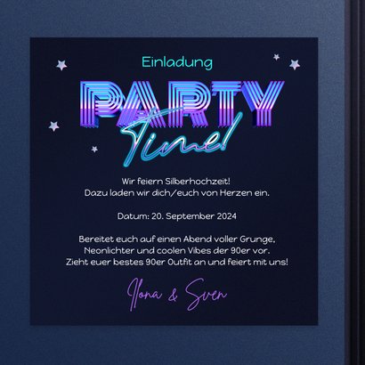 Einladung Silberhochzeit CD Neunziger Jahre Party 2
