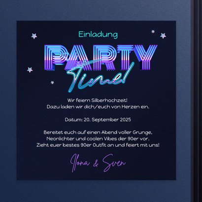 Einladung Silberhochzeit CD Neunziger Jahre Party 2