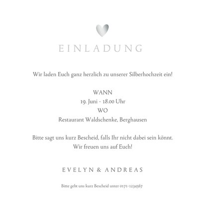 Einladung Silberhochzeit Fingerabdrücke 3