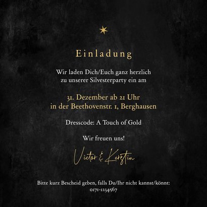 Einladung Silvester 'New years eve' 3