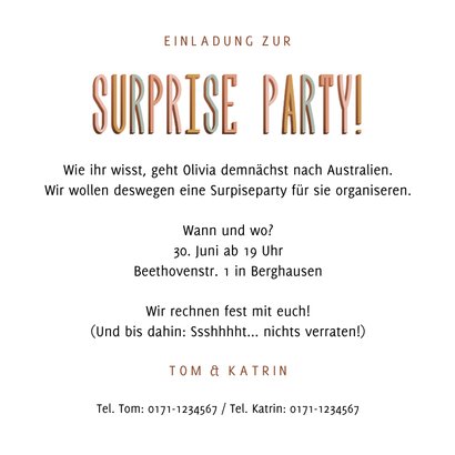 Einladung Surpriseparty Konfetti 3