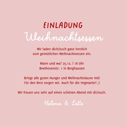 Einladung Weihnachtsessen Koch mit Pute 3