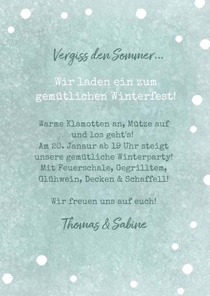 Einladung Winterfest Wegweiser & Schnee 3