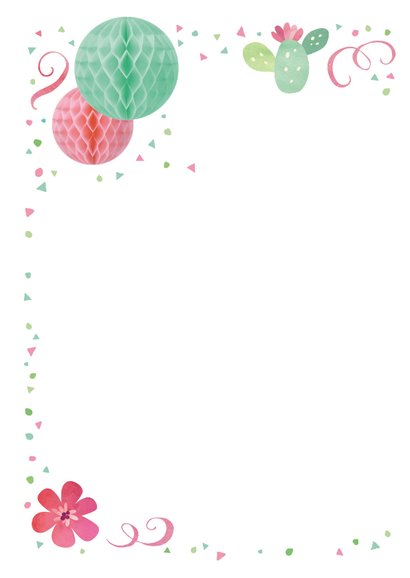 Einladung zum 14. Geburtstag in sommerlichen Farben 2