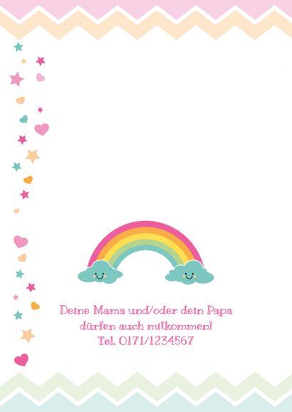 Einladung zum 3. Kindergeburtstag Happy Clouds 2