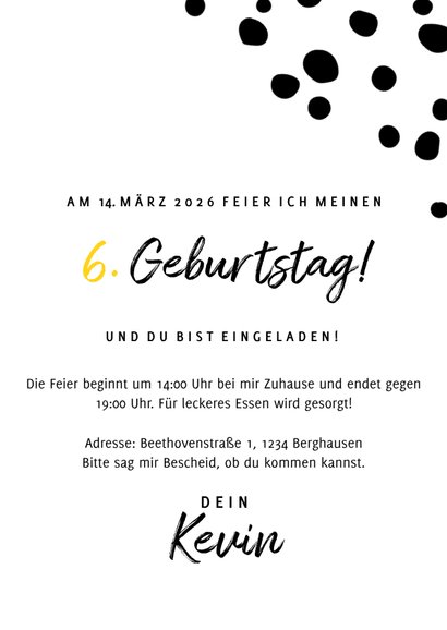 Einladung zum 6. Kindergeburtstag Leopard und Foto 3