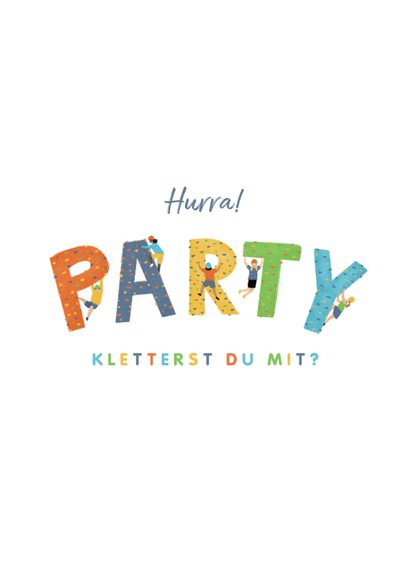 Einladung zum 7. Kindergeburtstag Foto Kletterparty 2