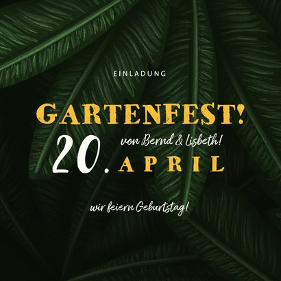 Einladung zum Gartenfest Doppelgeburtstag 2