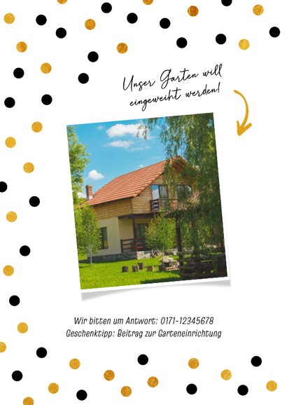 Einladung zum Gartenfest Konfetti 2
