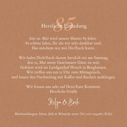 Einladung zum Geburtstag Blumenkranz & Foto 3