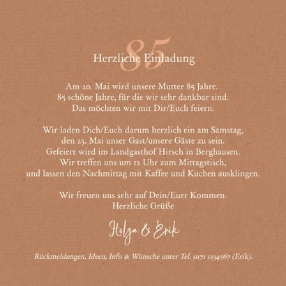 Einladung zum Geburtstag Blumenkranz & Foto 3