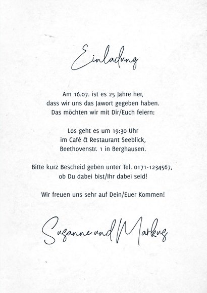 Einladung zum Hochzeitsjubiläum CDs Neunziger Jahre 3