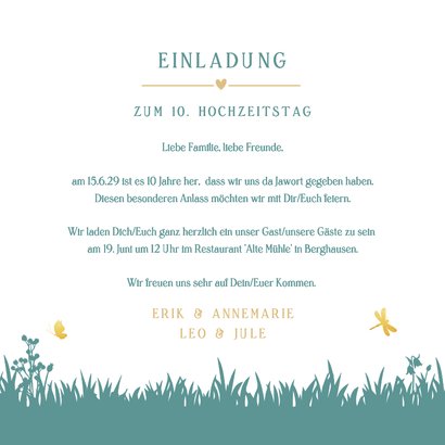 Einladung zum Hochzeitsjubiläum Familie & Fahrrad 3