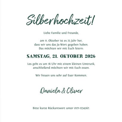 Einladung zum Hochzeitsjubiläum Hochzeitsfoto auf Spitze 3
