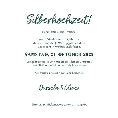 Einladung zum Hochzeitsjubiläum Hochzeitsfoto auf Spitze 3