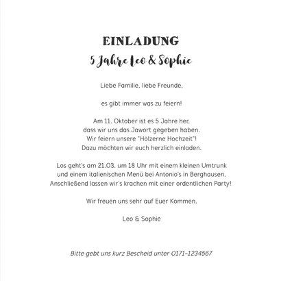 Einladung zum Hochzeitsjubiläum Lichter blau Foto & Schilder 3