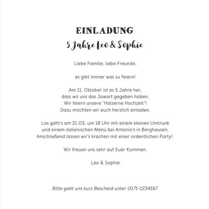 Einladung zum Hochzeitsjubiläum Lichter blau Foto & Schilder 3