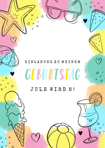 Einladung zum Sommer-Kindergeburtstag | Send a Smile