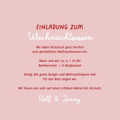 Einladung zum Weihnachtsessen Cartoon Puten-Dinner 3