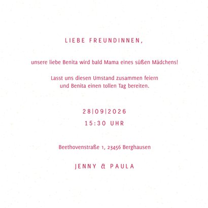 Einladung zur Baby-Shower "Ballons" - Rosa 3