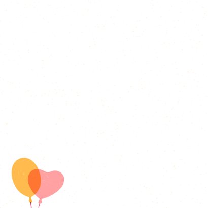 Einladung zur Baby-Shower "Ballons" - Rosa Rückseite