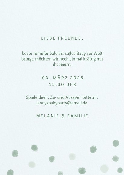 Einladungen zur Babyparty des kleinen Mannes