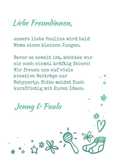 Einladung zur Babyparty "Hallo Baby" - Junge 3