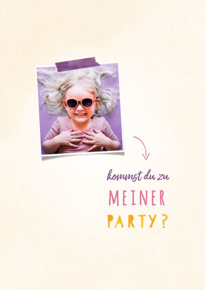 Einladung zur Einschulung rosa Rad mit Leopard 2