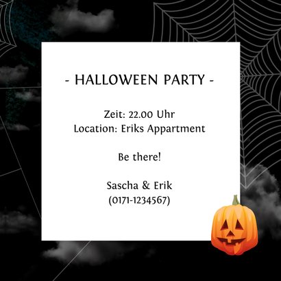 Einladung zur Halloweenparty Black sky 3