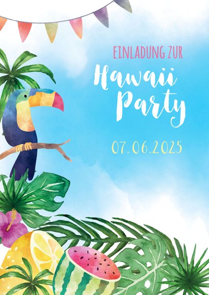 Einladung zur Hawaii Party 2