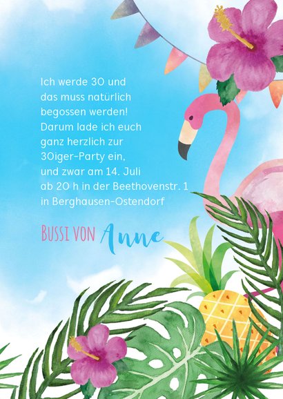 Einladung zur Hawaii Party  Send a Smile