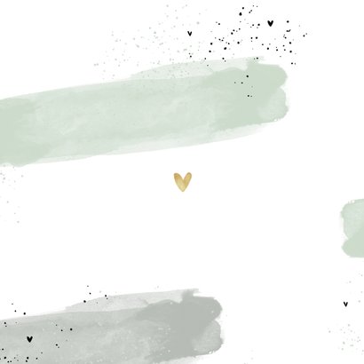 Einladung zur Hochzeit Aquarell & Typografie Rückseite