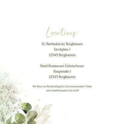 Einladung zur Hochzeit Aquarellzweige 2